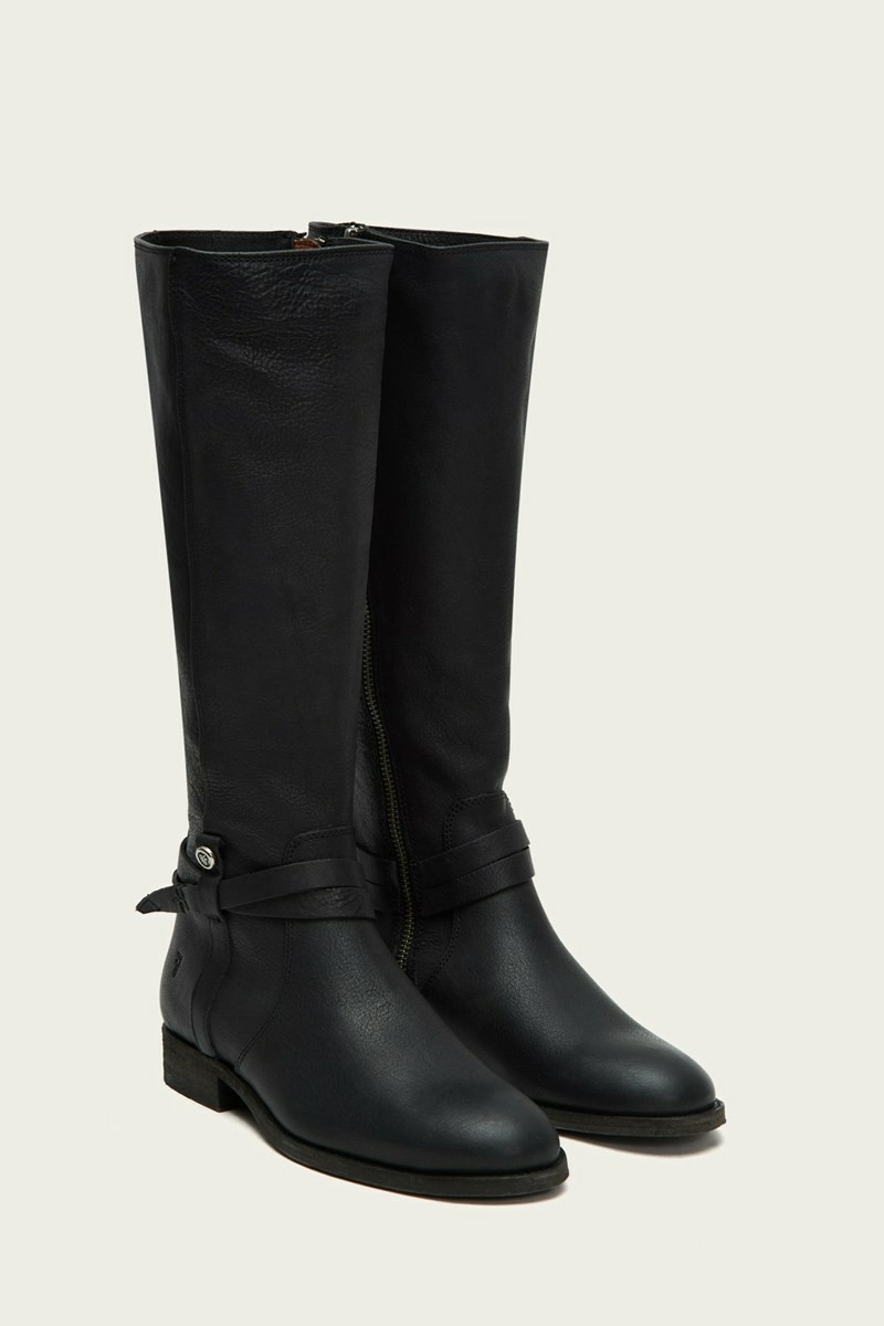 Frye Melissa Belted Tall Women Knee-high Boots Black | ZWBN46985