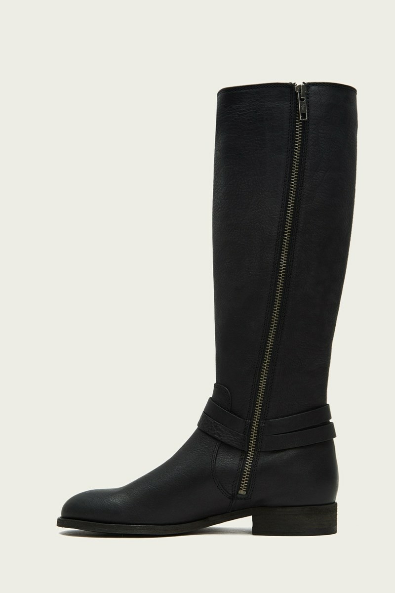 Frye Melissa Belted Tall Women Knee-high Boots Black | ZWBN46985