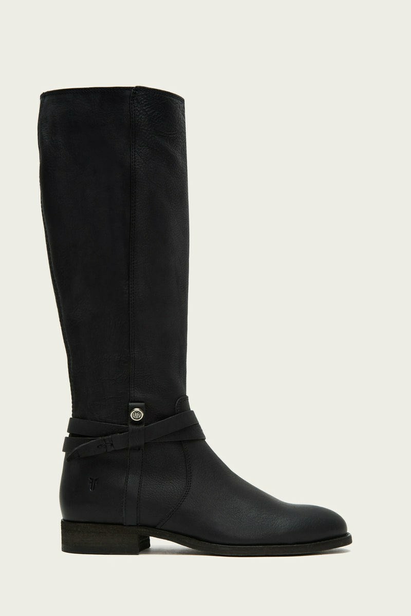 Frye Melissa Belted Tall Women Knee-high Boots Black | VZGK65970