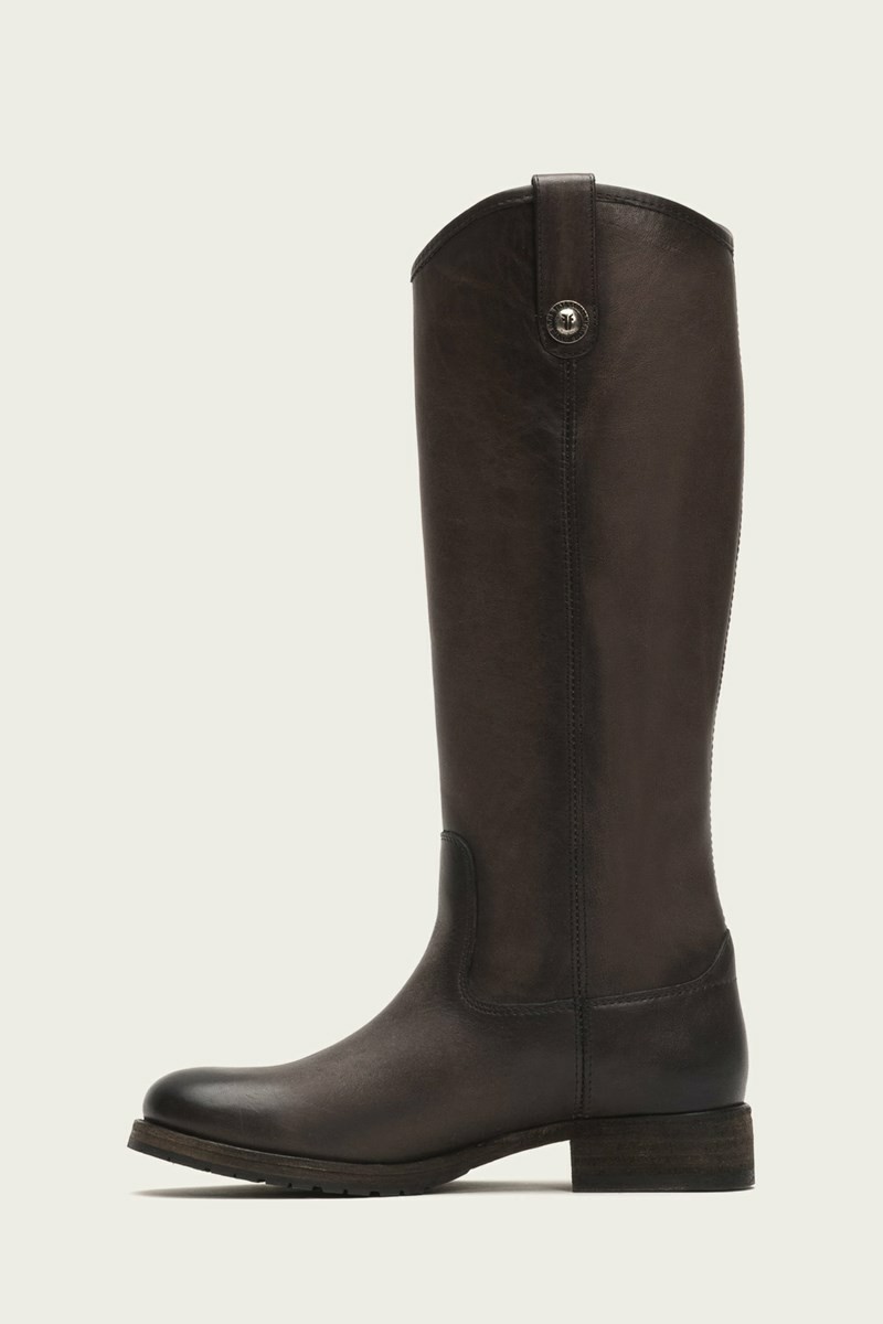 Frye Melissa Button Lug Tall Women Knee-high Boots Chocolate | UPZG18390