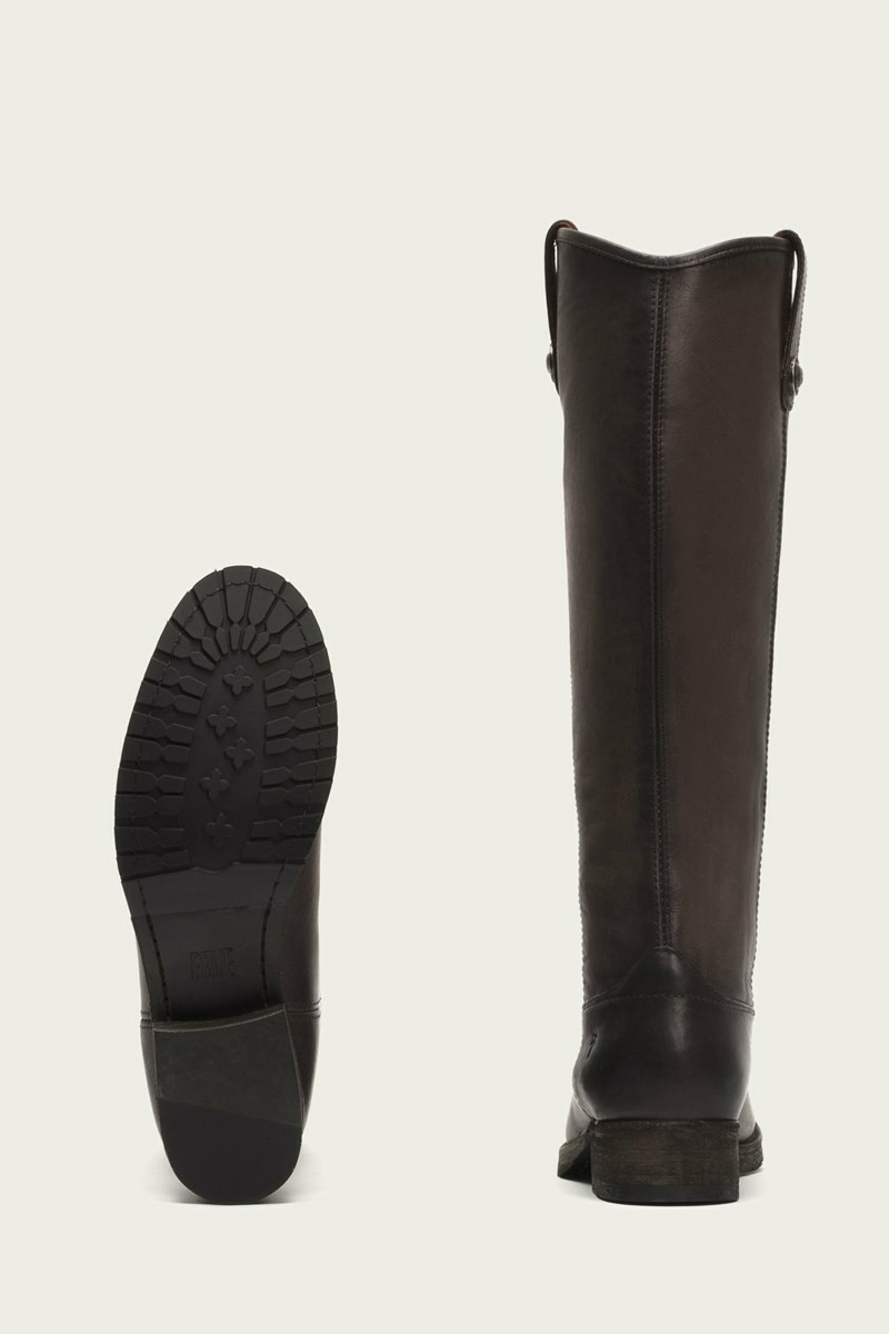 Frye Melissa Button Lug Tall Women Knee-high Boots Chocolate | UPZG18390