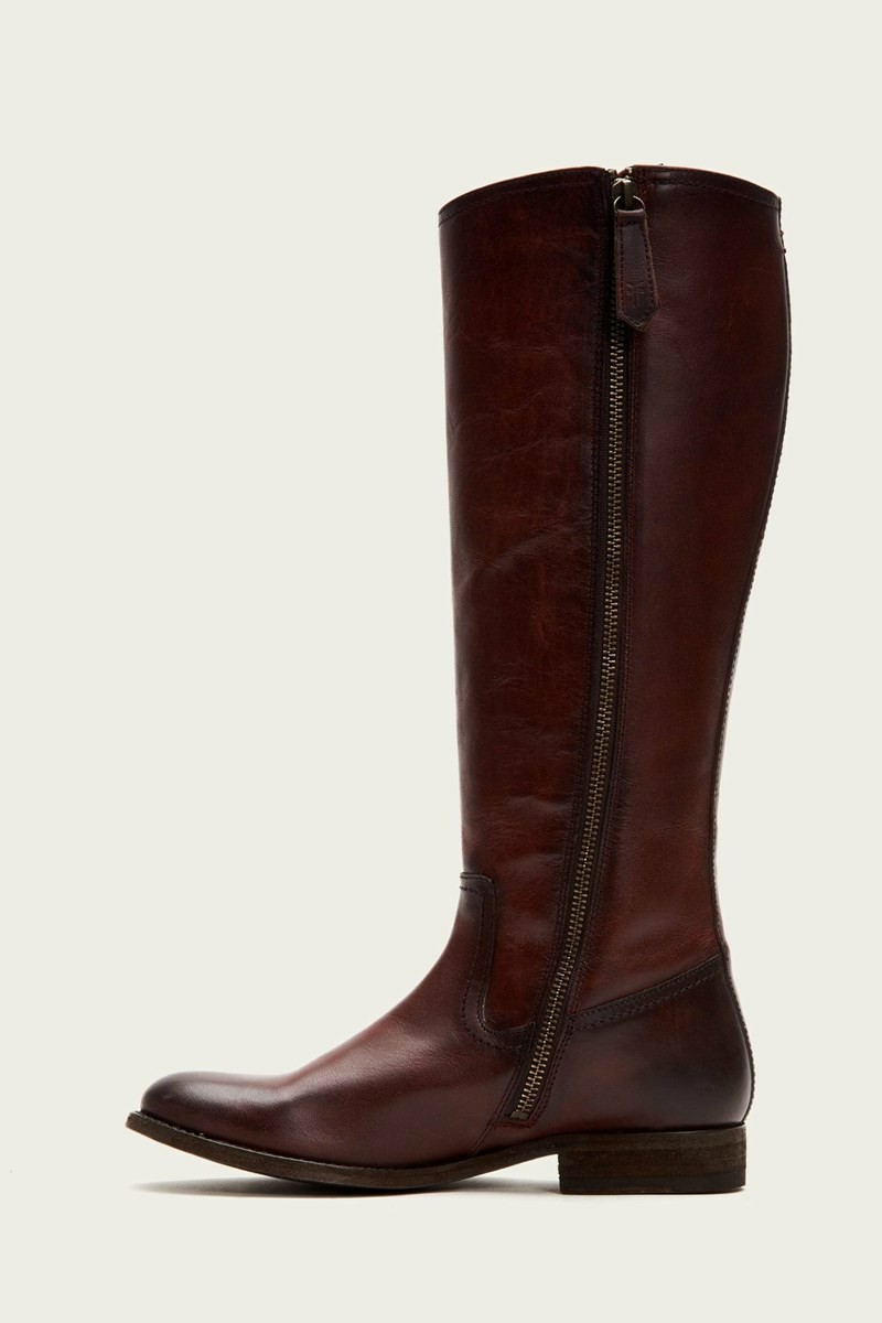 Frye Melissa Inside Zip Tall Women Knee-high Boots Chocolate | RYMT23150