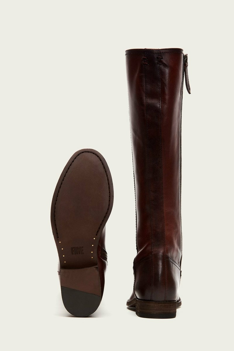 Frye Melissa Inside Zip Tall Women Knee-high Boots Chocolate | RYMT23150