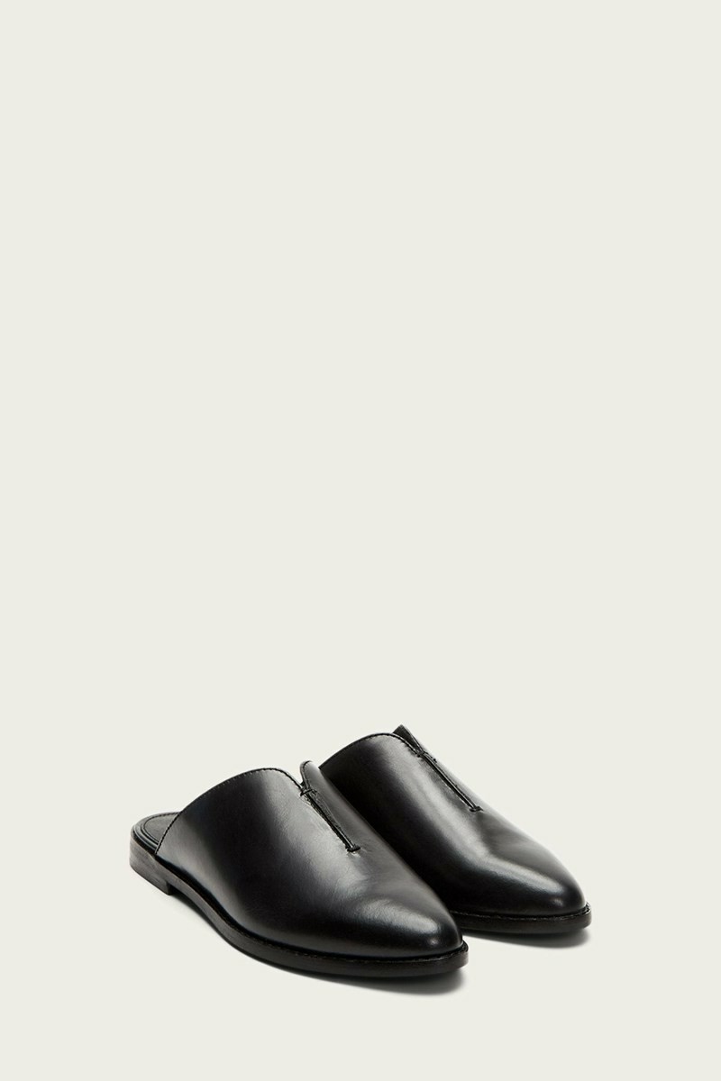 Frye Nolan Seam Women Mules Black | FMVB20456