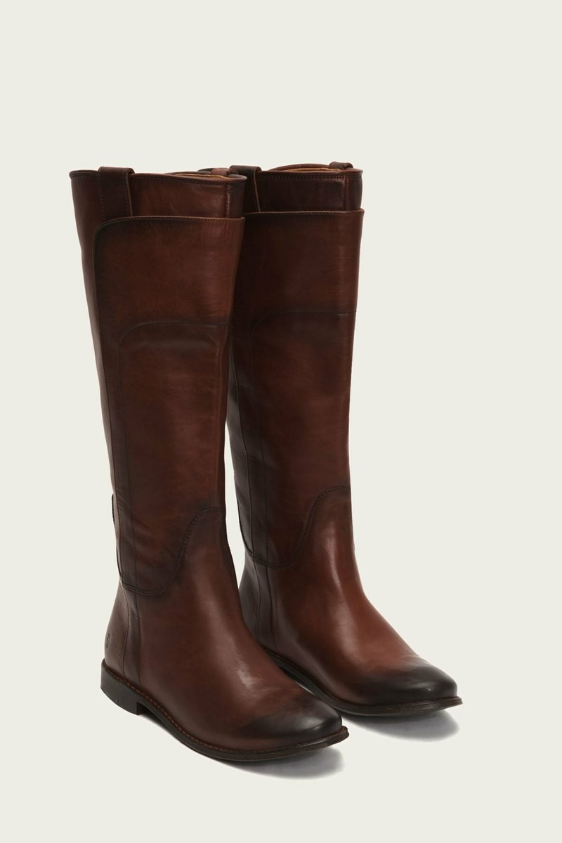 Frye Paige Tall Riding Women Knee-high Boots Brown | DIBX06859