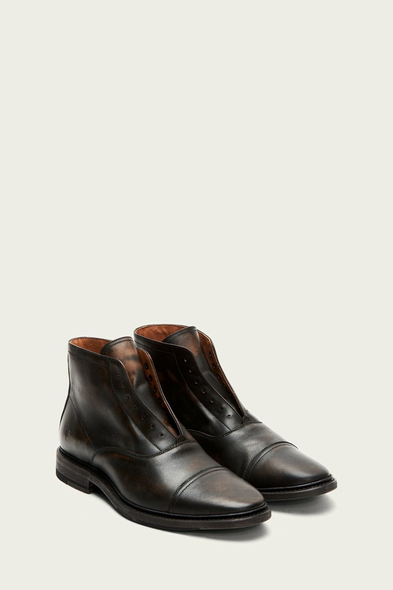 Frye Paul Lace Up Men Dress Shoes Black | EGZD63475