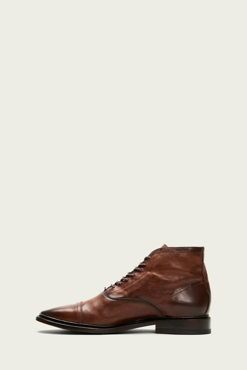 Frye Paul Men Lace Up Boots Brown | YTQF08943