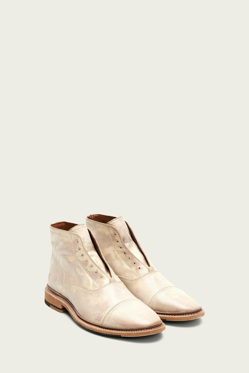 Frye Paul Men Lace Up Boots White | CGNR73540