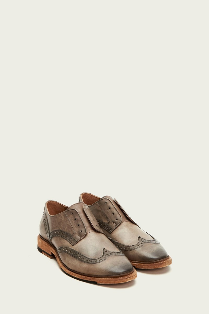 Frye Paul Wingtip Men Dress Shoes Grey | CTMR65437