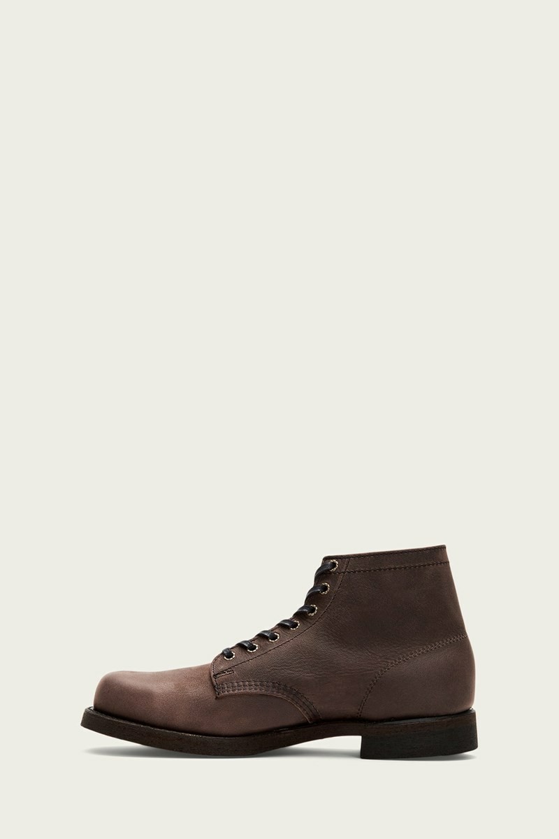 Frye Prison Men Lace Up Boots Grey Brown | HQSK46130