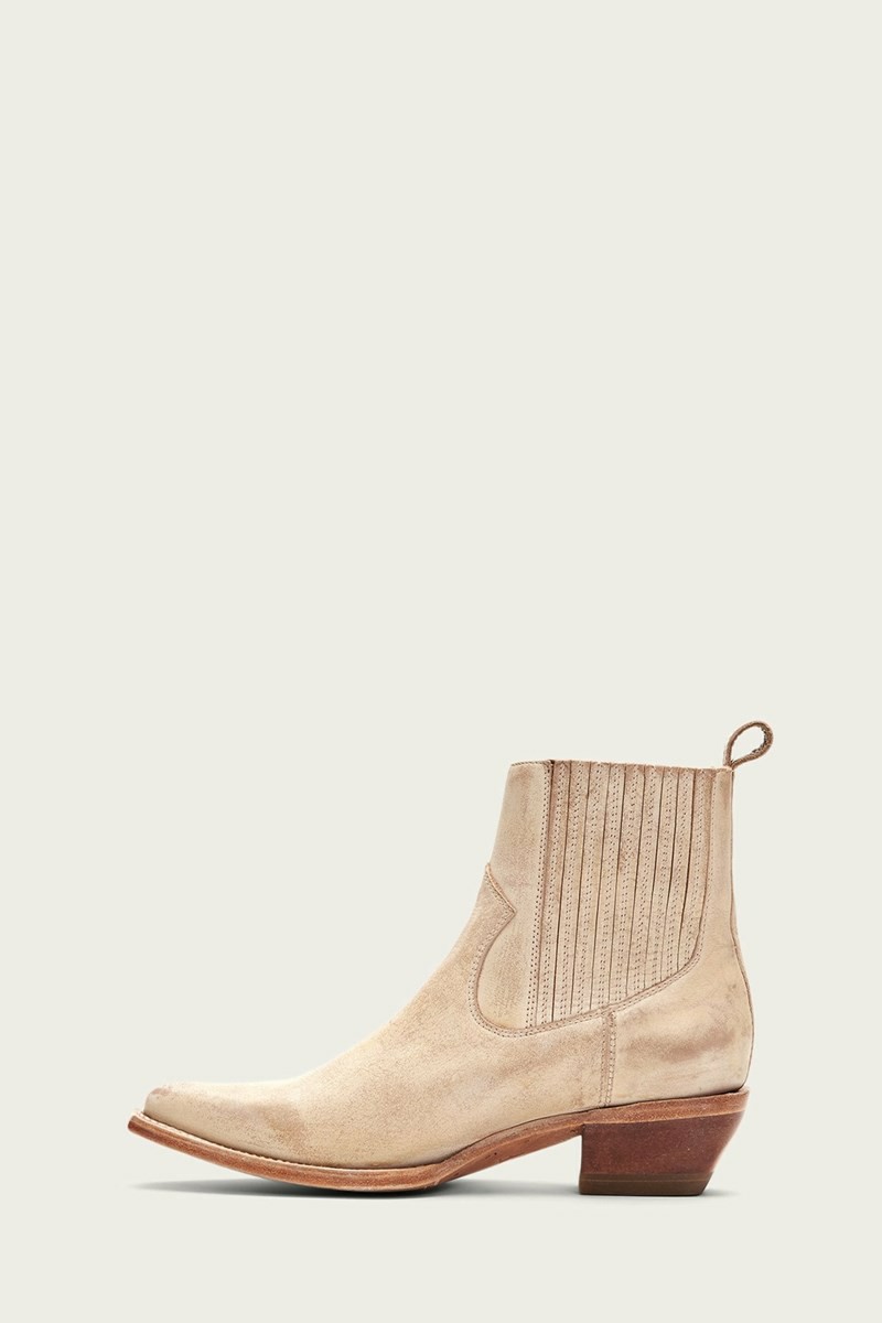 Frye Sacha Chelsea Women Ankle Boots White | FUOX59106