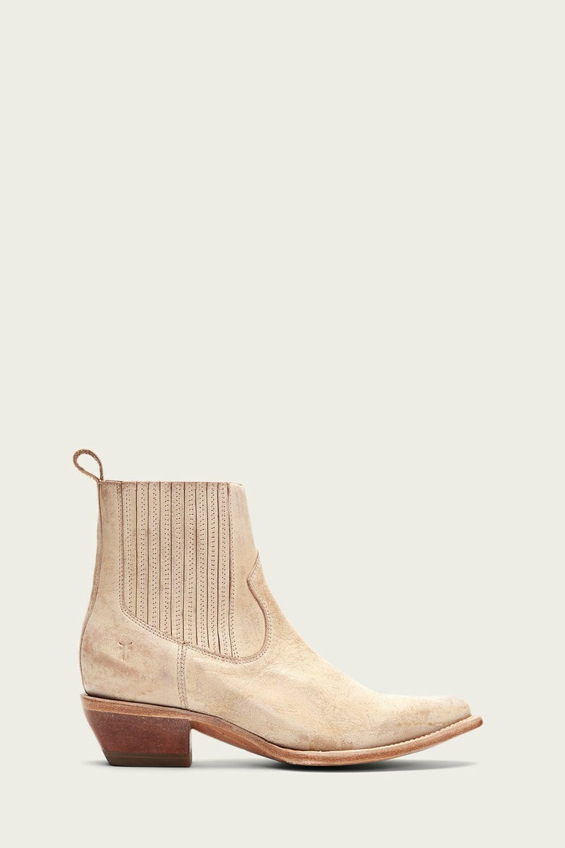 Frye Sacha Chelsea Women Ankle Boots White | FUOX59106