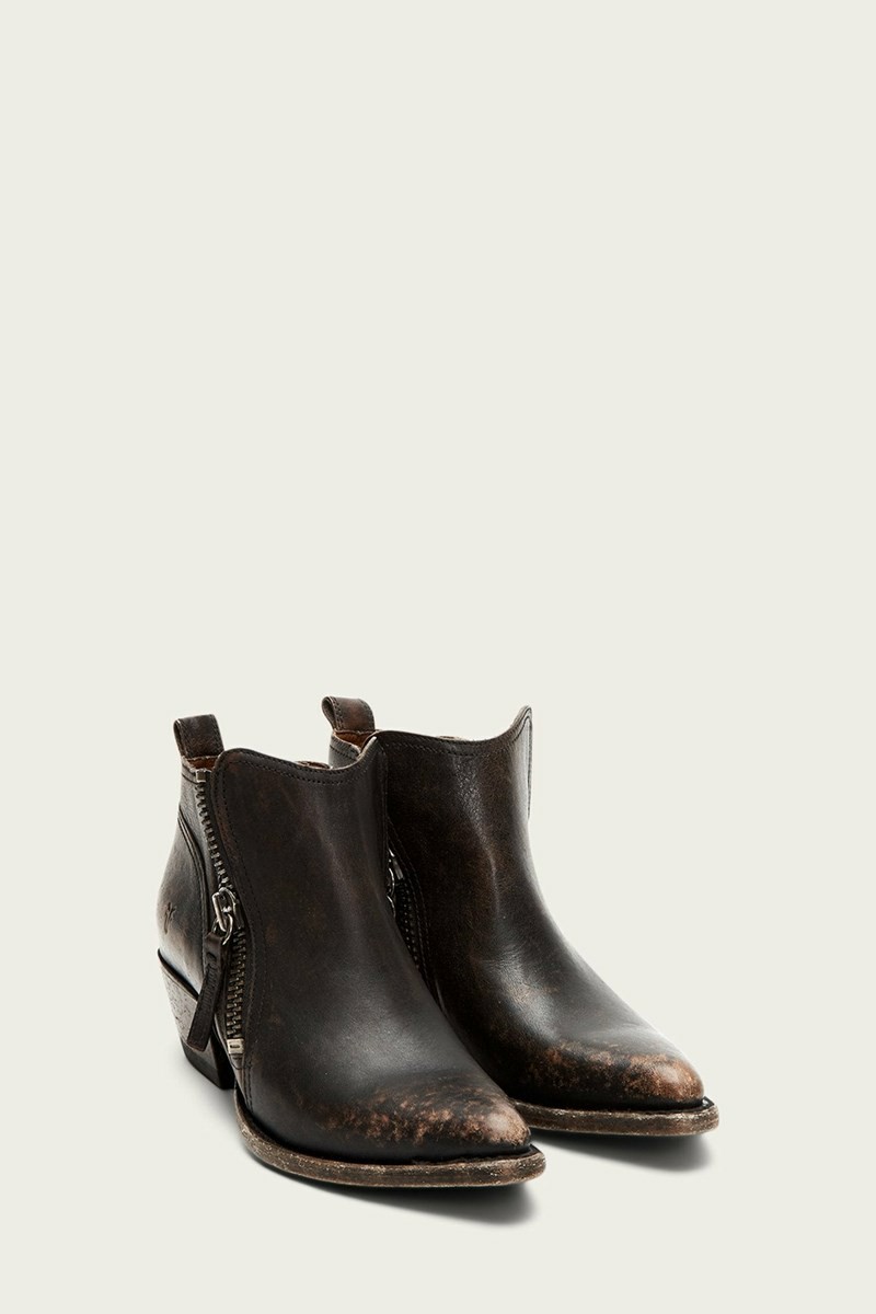 Frye Sacha Moto Short Women Ankle Boots Black | IPXE14395