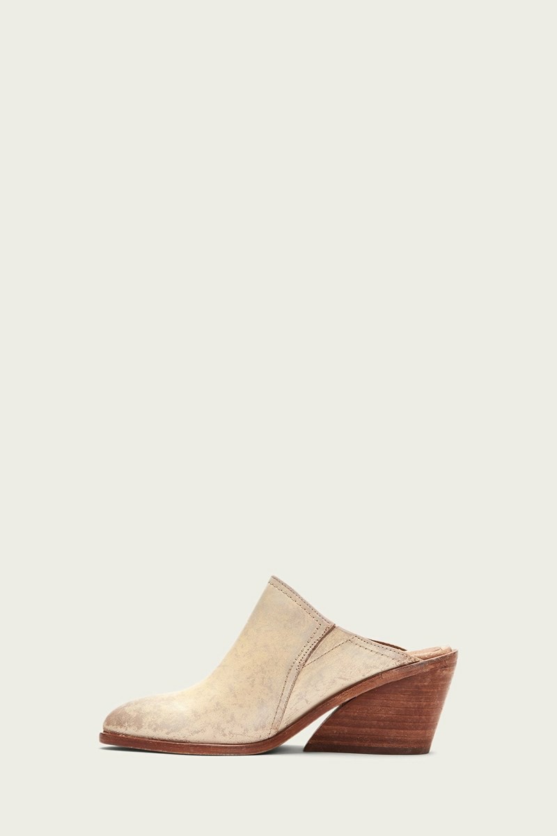 Frye Serena Women Mules White | UIJD92764