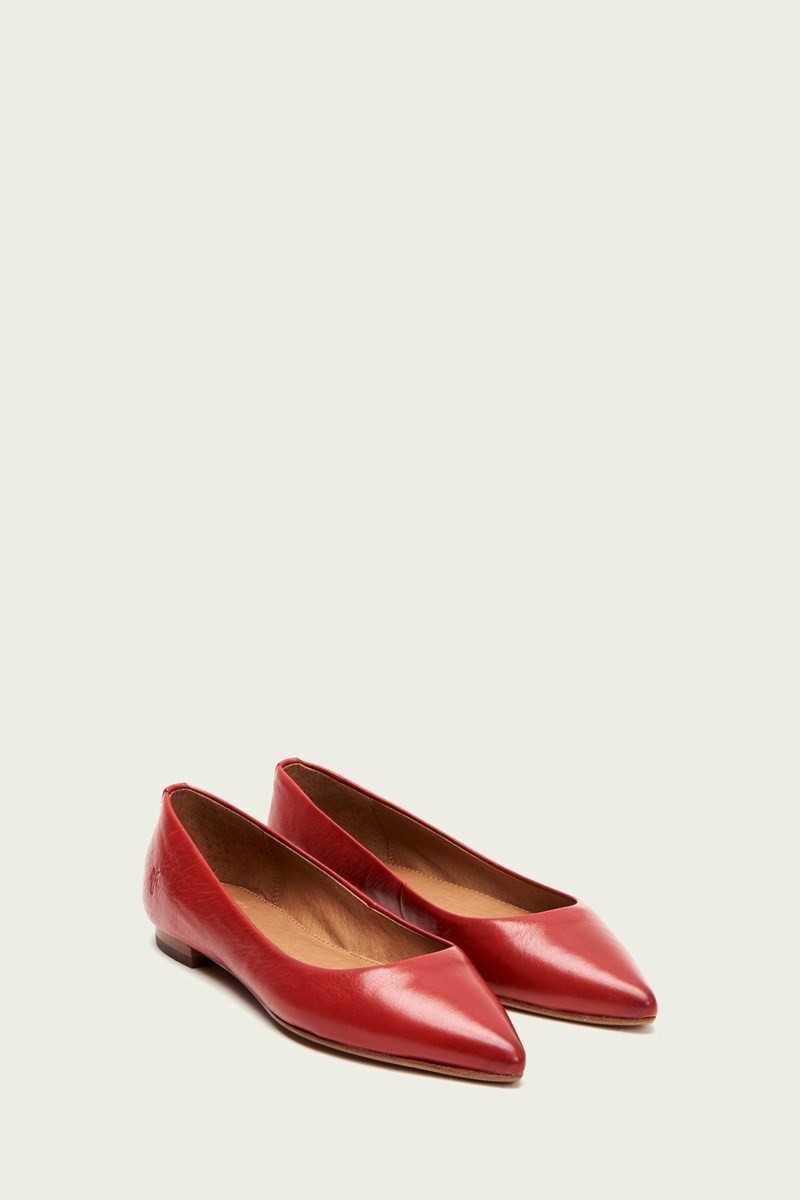 Frye Sienna Women Ballet Flats Red | UXBN25704