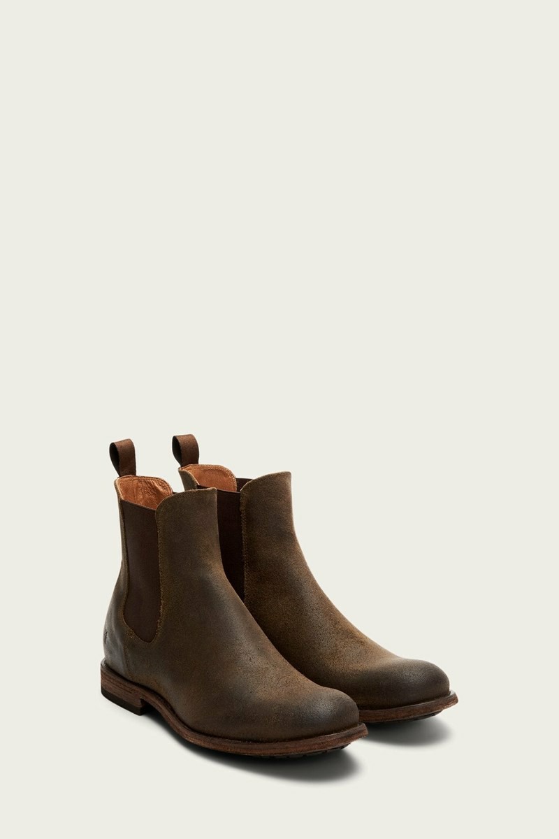 Frye Tyler Men Chelsea Boots Khaki | PRIU56018