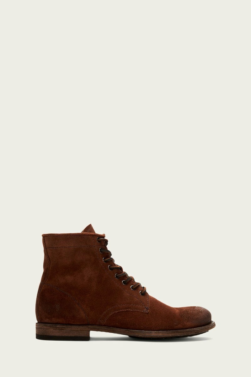 Frye Tyler Men Lace Up Boots Brown | CWMB34178