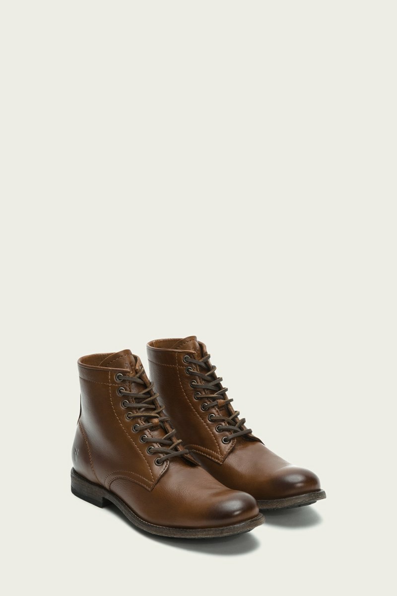 Frye Tyler Men Lace Up Boots Brown | JATR28974