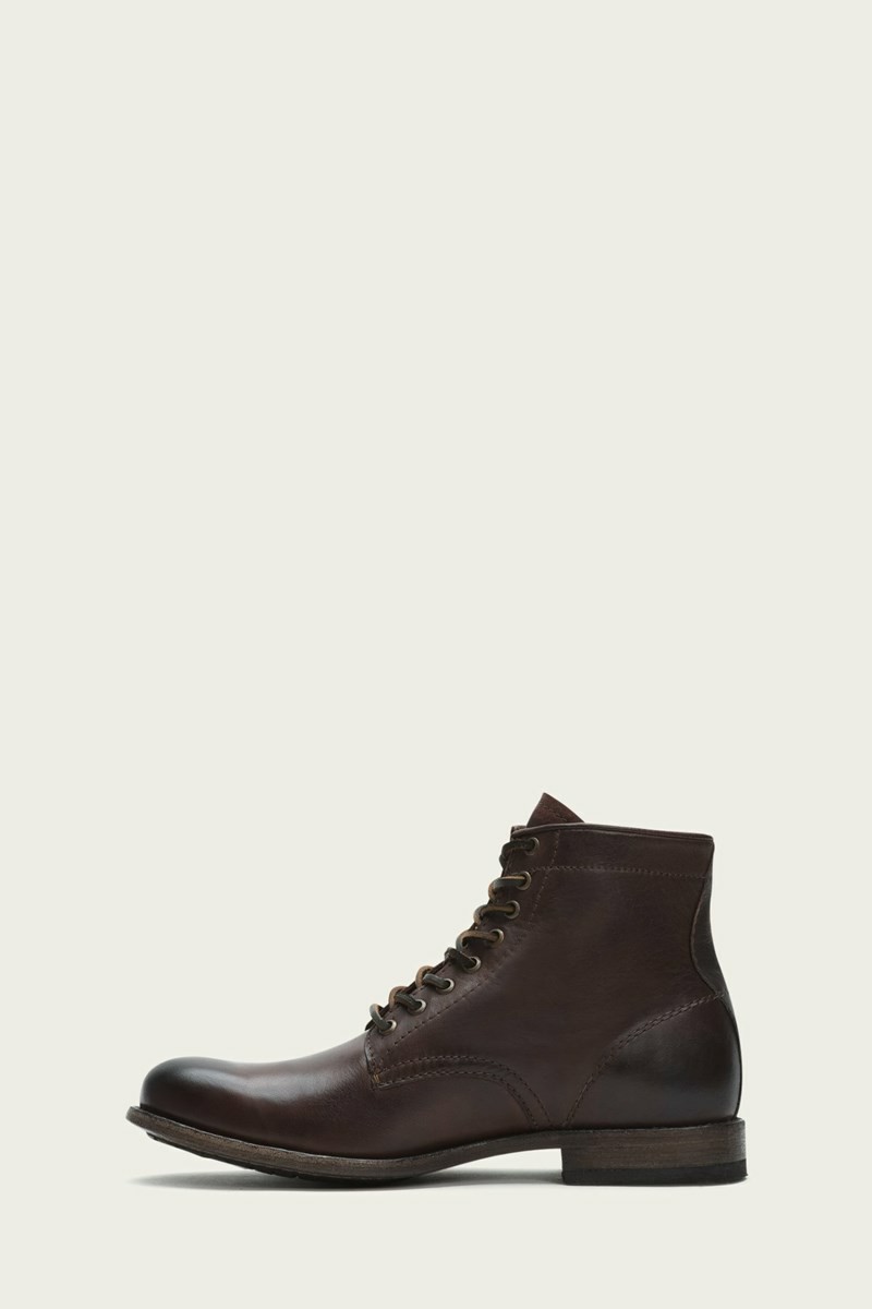 Frye Tyler Men Lace Up Boots Brown | ZXSG91748