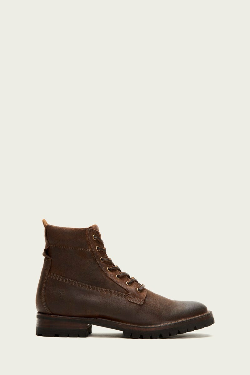 Frye Union Workboot Men Lace Up Boots Brown | CIVG09387