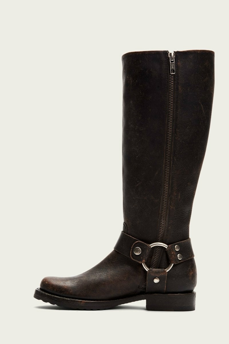 Frye Veronica Harness Tall Women Knee-high Boots Black | QIOU81653