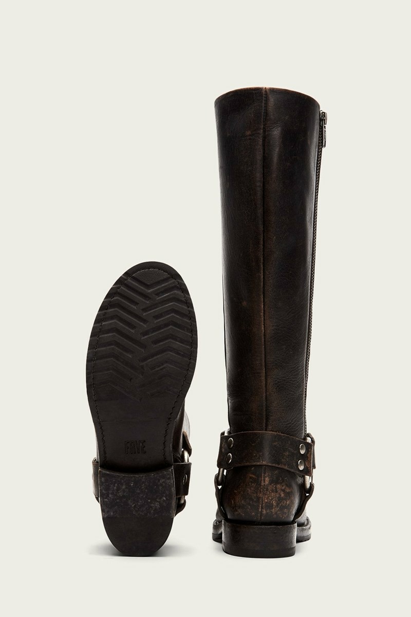 Frye Veronica Harness Tall Women Knee-high Boots Black | QIOU81653