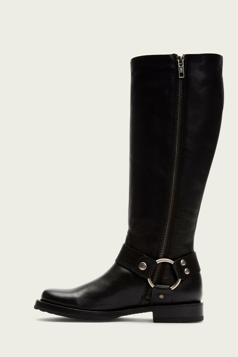 Frye Veronica Harness Tall Women Knee-high Boots Black | JWNQ32906