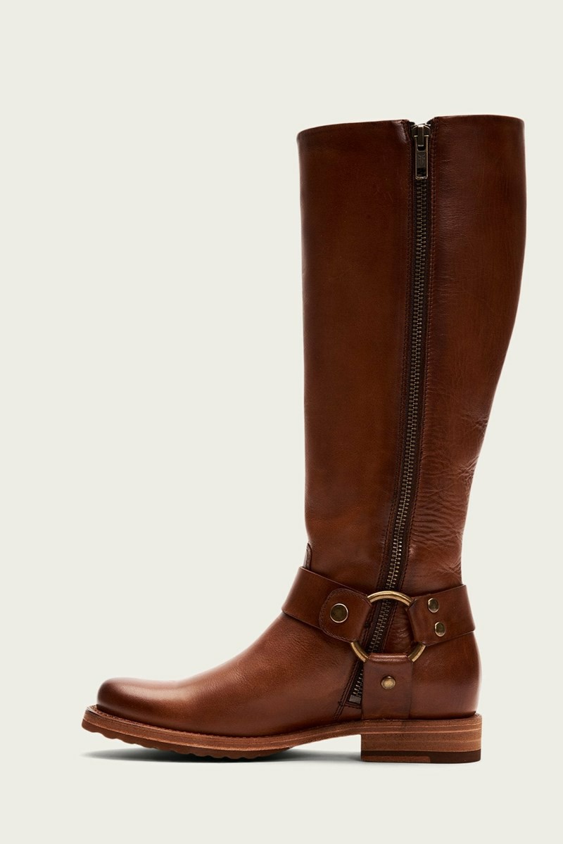 Frye Veronica Harness Tall Women Knee-high Boots Brown | HKXR29601