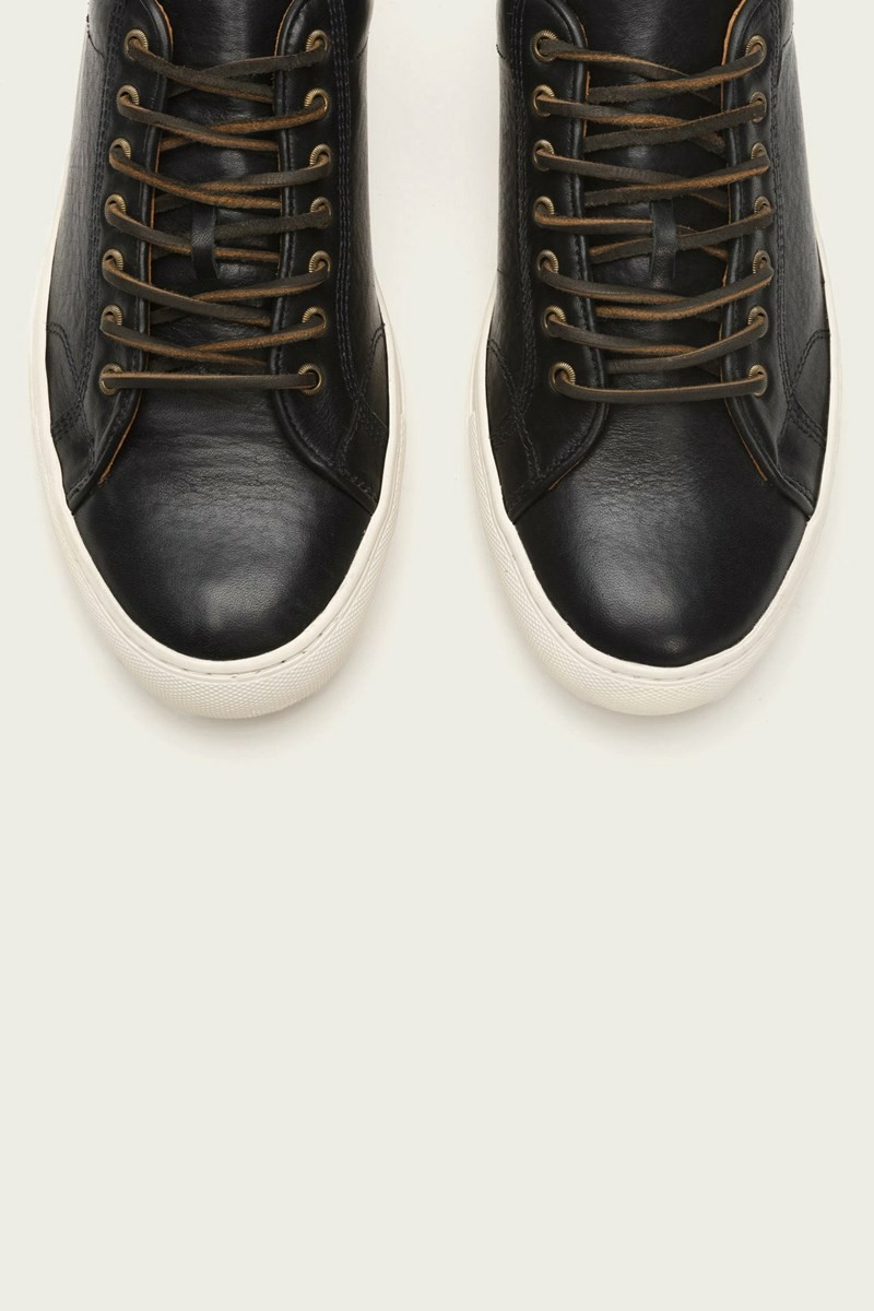 Frye Walker Low Lace Men Sneakers Black | YRMF40671