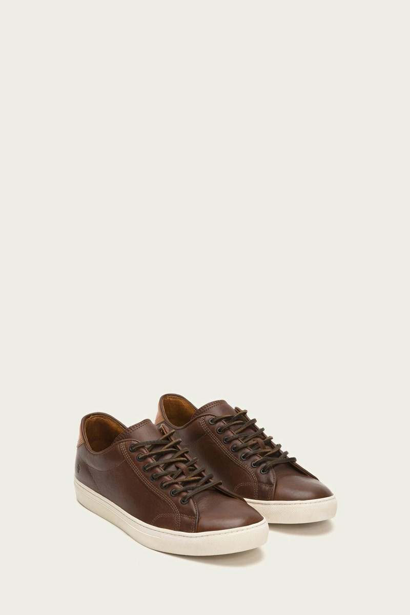 Frye Walker Low Lace Men Sneakers Brown | PIMU86917