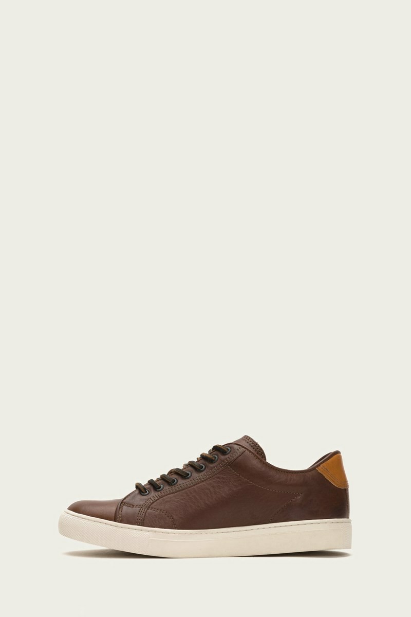 Frye Walker Low Lace Men Sneakers Brown | PIMU86917