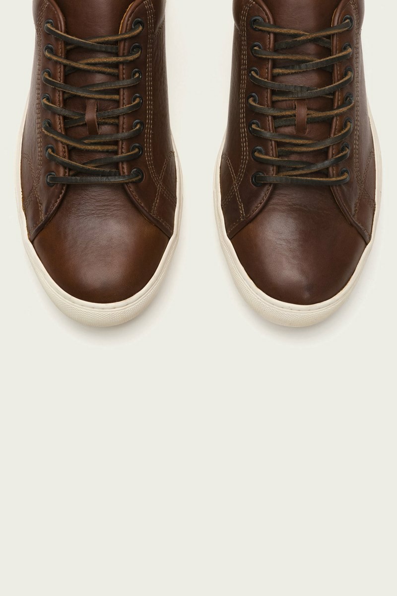 Frye Walker Low Lace Men Sneakers Brown | PIMU86917