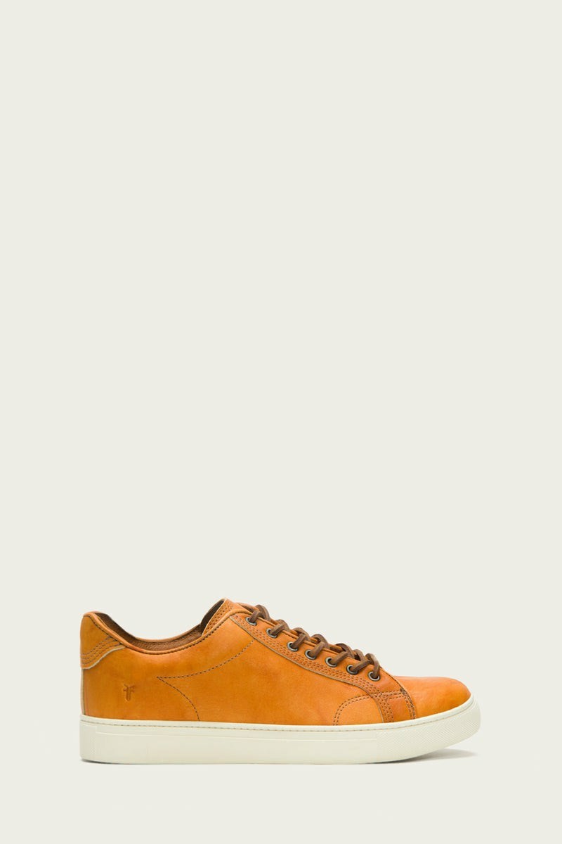 Frye Walker Low Lace Men Sneakers Yellow | AJOX13582