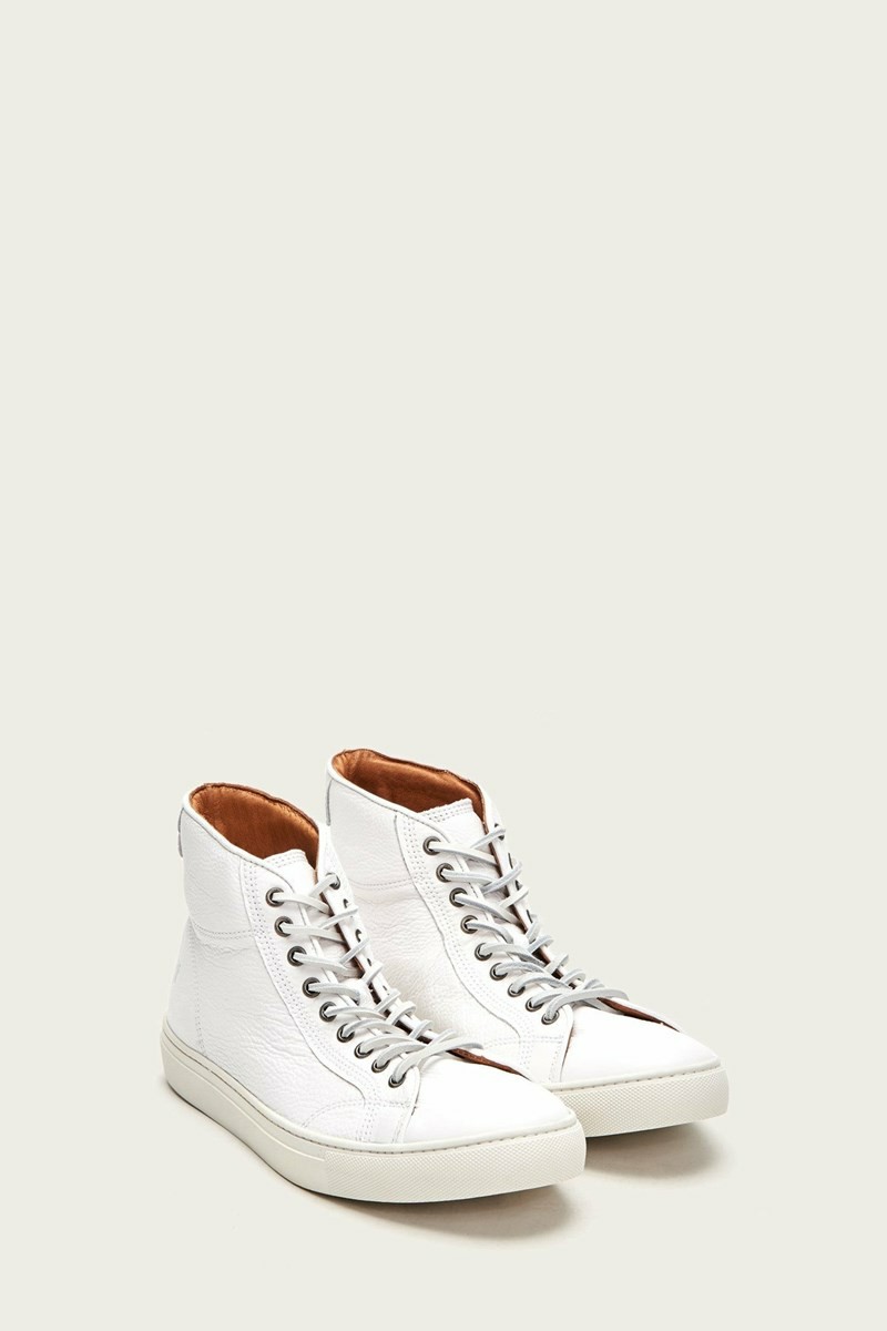 Frye Walker Mid Lace Men Sneakers White | OUEB13627