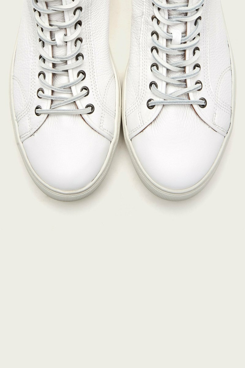 Frye Walker Mid Lace Men Sneakers White | OUEB13627