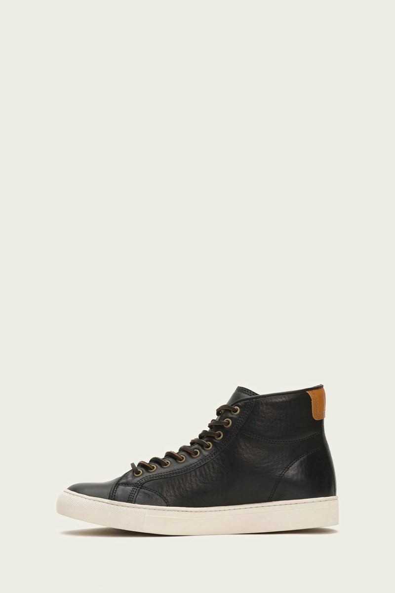 Frye Walker Midlace Men Sneakers Black | VRPN12460