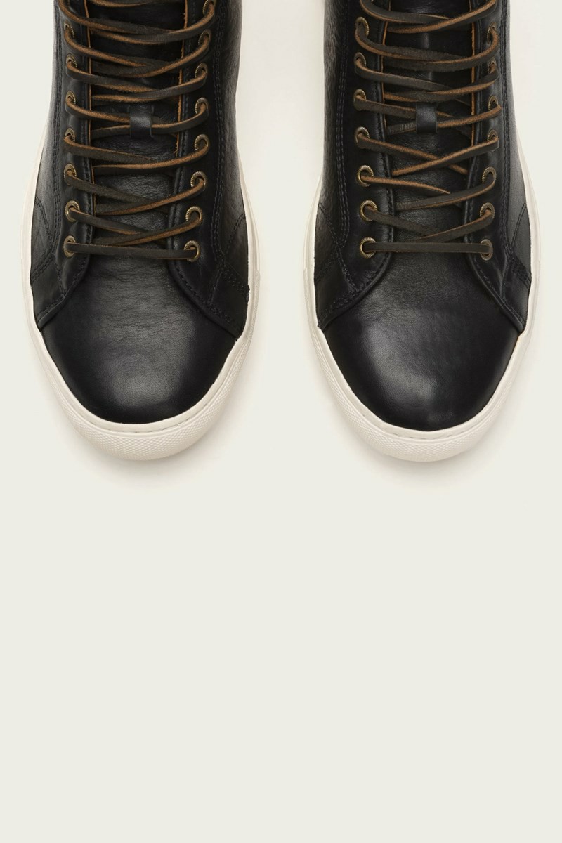 Frye Walker Midlace Men Sneakers Black | VRPN12460