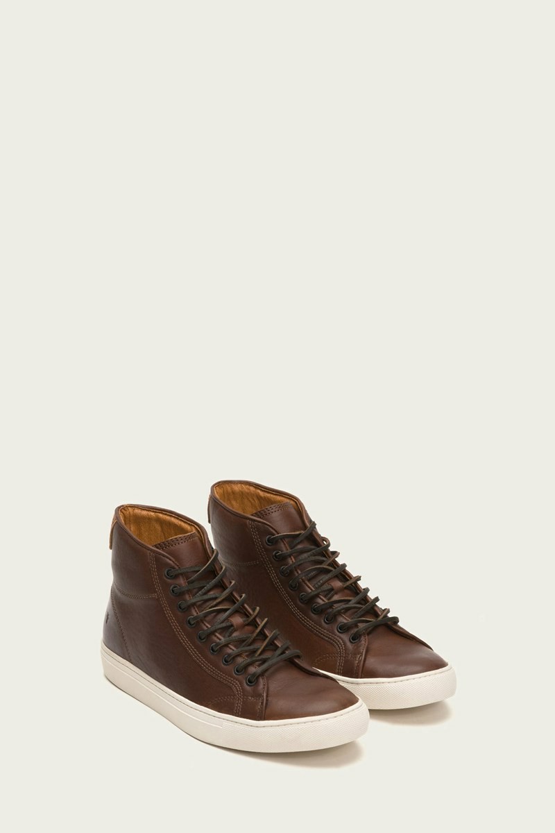 Frye Walker Midlace Men Sneakers Brown | PBMR38765