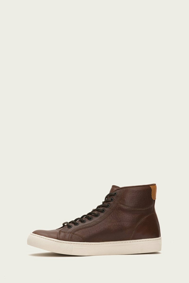 Frye Walker Midlace Men Sneakers Brown | PBMR38765